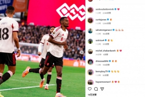 斩获红军生涯英超处子球！伊萨克社媒晒照纪念，多位队友鼓励