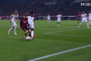 米兰2球领先！萨56突破穿裆过人造点！莱奥主罚稳稳命中！