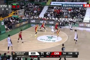 怎么打怎么有啊！韩国后卫李政玹迎着张镇麟高难度神奇打板命中！